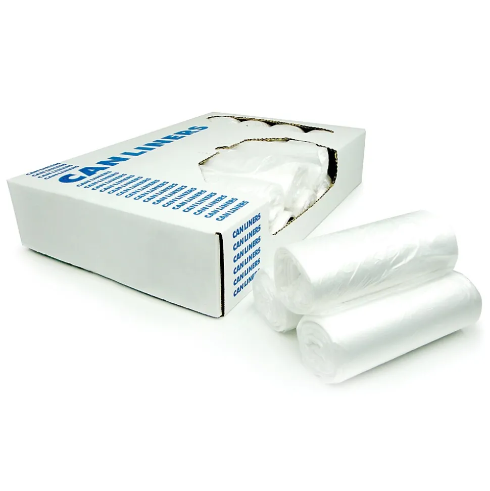 Heritage 45 Gallon Industrial Trash Bag, 40" x 48", High Density, 14 mic, Clear (Z8048HN R02)