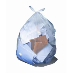 Heritage 50-56 Gallon Industrial Trash Bag, 43" x 47", Low Density, 1.5 Mil, Clear (H8647AC)