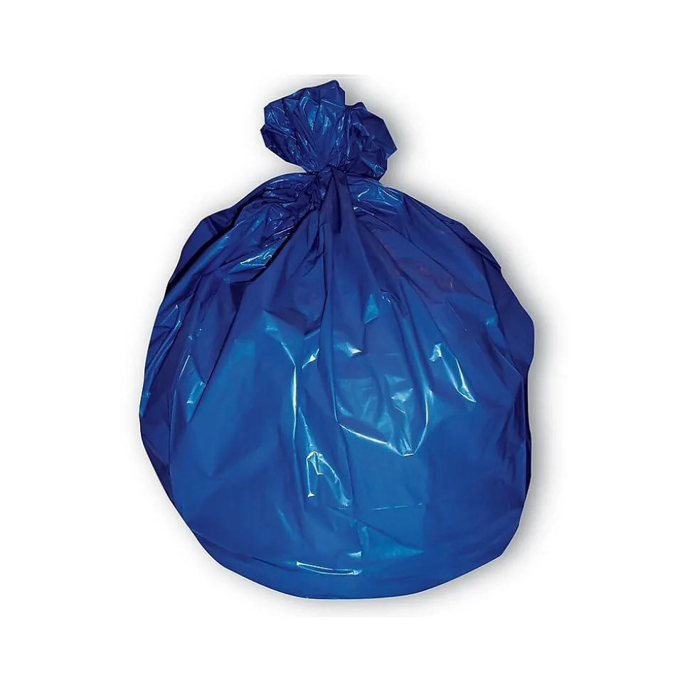 Heritage 45 Gallon Recycling Bag,LowDensity, 1.3 Mil, Black, 100 Bags/Box (H8046PX)