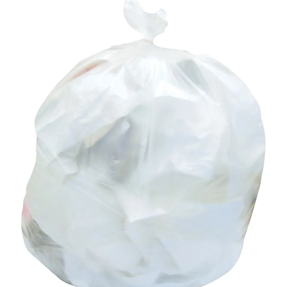 Heritage 20-30 Gallon Trash Bags, 30x36, Low Density, 0.5 Mil, Clear, 250/Carton (H6036MC)