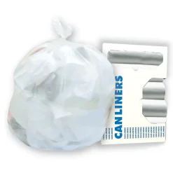 Heritage AccuFit 55 Gallon Industrial Trash Bag, 40" x 53", Low Density, 0.9 Mil, Clear (H8053TC R01)
