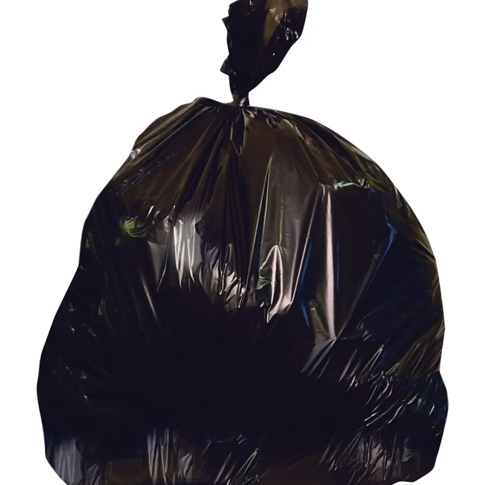 Heritage X-Liner 40-45 Gallon Industrial Trash Bag, 40" x 46", Low Density, 2 Mil, Black (X8046QK)