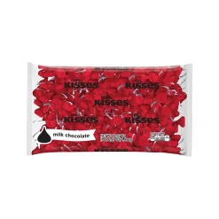 HERSHEY'S KISSES Red Foil Milk Chocolate Pieces, 66.67 oz. (HEC60286)