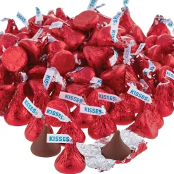 HERSHEY'S KISSES Red Foil Milk Chocolate Pieces, 66.67 oz. (HEC60286)