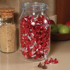 HERSHEY'S KISSES Red Foil Milk Chocolate Pieces, 66.67 oz. (HEC60286)