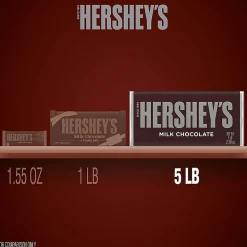 HERSHEY'S Milk Chocolate Snack Size, Candy Bars Jumbo Bag, 19.8 oz (246-00015)