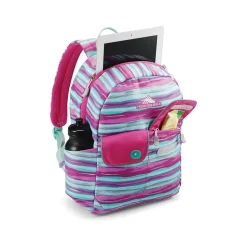 High Sierra Chiqui Backpack, Watercolor Stripes, Pink/Blue (130364-9660)