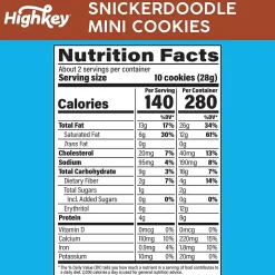 HighKey Gluten Free Snickerdoodle Cookies, 2 oz., 6 Packs/Box, 6/Pack (600-00271)