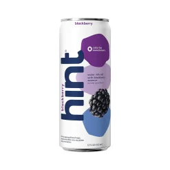 Hint Blackberry Flavored Purified Water, 12 fl. oz., 24 Cans/Carton (00336)