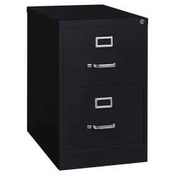 Hirish 25" Deep Vertical File Cabinet, Legal, 2-Drawer, Black