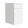 Hirsh 2-Drawer Mobile Vertical File Cabinet, Letter Size, Lockable, 27.75"H x 15"W x 19.88"D, White (25033)