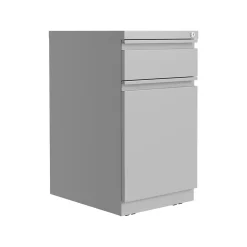 Hirsh 2-Drawer Mobile Vertical File Cabinet, Letter Size, Lockable, 27.75"H x 15"W x 19.88"D, Arctic Silver (25034)