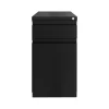Hirsh 2-Drawer Mobile Vertical File Cabinet, Letter Size, Lockable, 27.75"H x 15"W x 19.88"D, Black (25032)