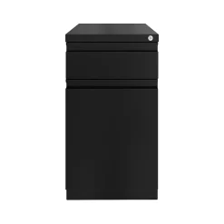 Hirsh 2-Drawer Mobile Vertical File Cabinet, Letter Size, Lockable, 27.75"H x 15"W x 19.88"D, Black (25032)