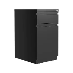 Hirsh 2-Drawer Mobile Vertical File Cabinet, Letter Size, Lockable, 27.75"H x 15"W x 19.88"D, Black (25032)