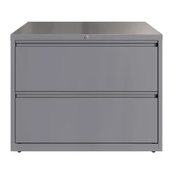 Hirsh HL10000 Series 2-Drawer Lateral File Cabinet, Locking, Letter/Legal, Arctic Silver, 36" (23744)