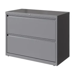Hirsh HL10000 Series 2-Drawer Lateral File Cabinet, Locking, Letter/Legal, Arctic Silver, 36