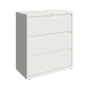 Hirsh HL10000 Series 3-Drawer Lateral File Cabinet, Locking, Letter/Legal, White, 36" (23701)