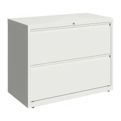 Hirsh HL10000 Series 2-Drawer Lateral File Cabinet, Locking, Letter/Legal, White, 36" (23700)