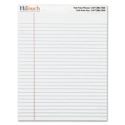 HiTouch Notepad, 8.5" x 11.75", Wide Ruled, White, 50 Sheets/Pad, 12 Pads (SPZMYOPW2011)