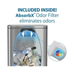 HLS Commercial Stainless Steel Step Trash Can with Hinged Lid, 1.32-Gallon, Silver (HLSS01R)