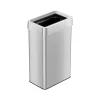 HLS Commercial Stainless Steel Trash Can with Open Lid, 18-Gallon, Silver (HLS18UOT)