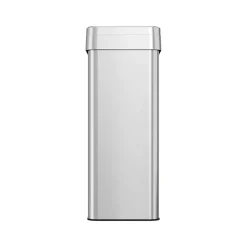 HLS Commercial Stainless Steel Trash Can with Open Lid, 18-Gallon, Silver (HLS18UOT)