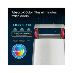 HLS Commercial Stainless Steel Trash Can with Open Lid, 21-Gallon, Silver (HLS21UOT)