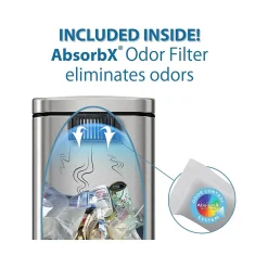 HLS Commercial Stainless Steel Step Trash Can with Hinged Lid, 3-Gallon, Silver (HLSS03RFR)