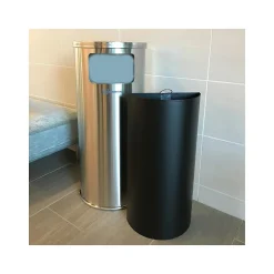 HLS Commercial Stainless Steel Trash Can, 9-Gallon, Silver (HLSC01G09A)