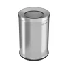 HLS Commercial Stainless Steel Trash Can with Open Lid, 26-Gallon, Silver (HLSC05G26)