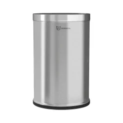 HLS Commercial Stainless Steel Trash Can with Open Lid, 26-Gallon, Silver (HLSC05G26)