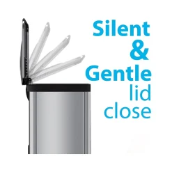 HLS Commercial Stainless Steel Step Trash Can with Hinged Lid, 13-Gallon, Silver (HLS13SS)