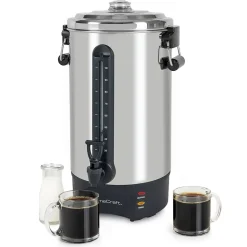 HomeCraft HCCU100SS 100-Cups Coffee Urn, Silver/Black