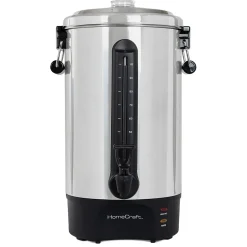 HomeCraft HCCU100SS 100-Cups Coffee Urn, Silver/Black