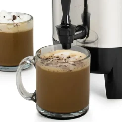 HomeCraft HCCU30SS 30-Cups Coffee Urn, Silver/Black