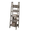 Homenations Barrington 72"H 5-Shelf Ladder Bookcase, Washed Gray (SH-OF-2621)