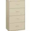 HON 4 Drawers Lateral File, Letter/Legal, Putty, 30"W (BSX434LL)