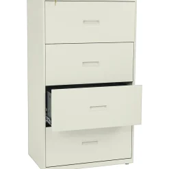 HON 4 Drawers Lateral File, Letter/Legal, Putty, 30"W (BSX434LL)