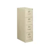 HON 510 Series 4 Drawer Vertical File Cabinet, Letter Size, Lockable, 52"H x 15"W x 25"D, Putty (HON514PL)
