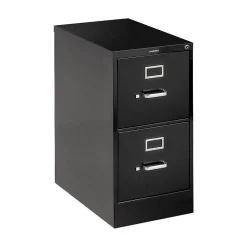 HON 510 Series 2 Drawer Vertical File Cabinet, Legal, Black, 25"D (H512CPP)