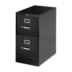 HON 510 Series 2 Drawer Vertical File Cabinet, Legal, Black, 25"D (H512CPP)