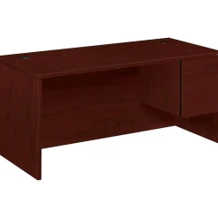 HON 10500 Series 66" Single Pedestal Desk, Mahogany (HON10583RNN)