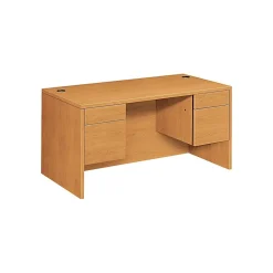 HON® 10500 Series Double Pedestal Desk, Harvest, 29 1/2"H x 60"W x 30"D