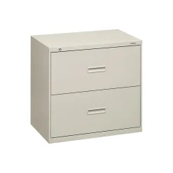 HON 400 Series 2-Drawer Lateral File Cabinet, Letter/Legal, Light Gray, 30"W (BSX432LQ)