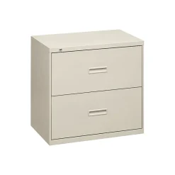 HON 400 Series 2-Drawer Lateral File Cabinet, Letter/Legal, Light Gray, 30"W (BSX432LQ)