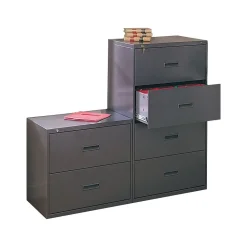 HON 400 Series 2-Drawer Lateral File Cabinet, Letter/Legal Size, Lockable, 28.375