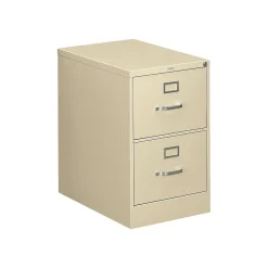 HON 310 Series 2-Drawer Vertical File Cabinet, Legal Size, Lockable, 29"H x 18.25"W x 26.5"D, Putty (HON312CPL)