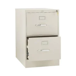 HON 310 Series 2-Drawer Vertical File Cabinet, Legal Size, Lockable, 29"H x 18.25"W x 26.5"D, Putty (HON312CPL)