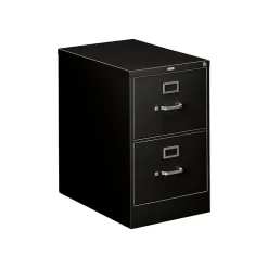 HON 310 Series 2-Drawer Vertical File Cabinet, Legal Size, Lockable, 29"H x 18.25"W x 26.5"D, Black (HON312CPP)